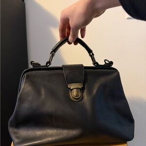 Chic Black Leather Satchel